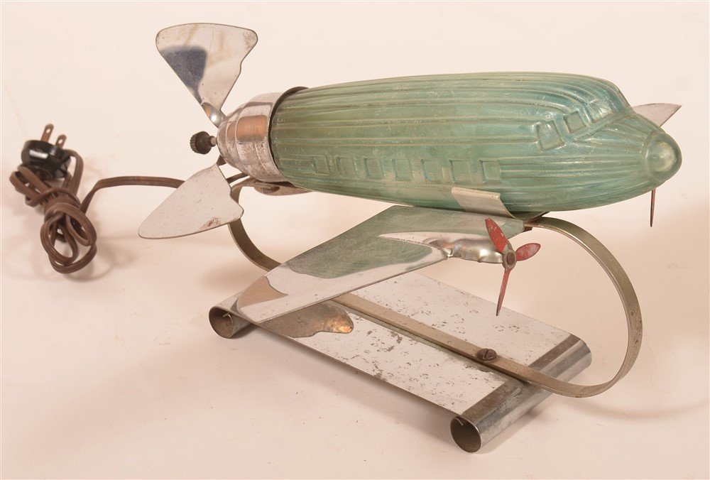 Art Deco Style Airplane Desk Light. (1 of 6)