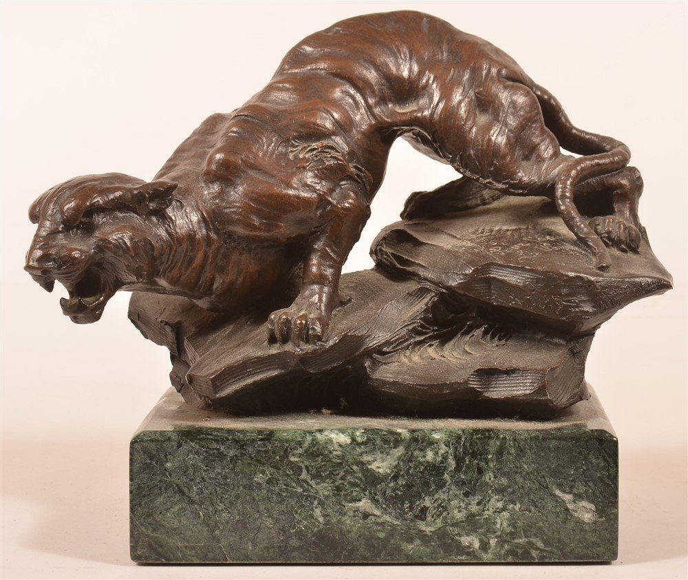 Malayan Bronze Sculpture of a Tiger. (1 of 4)