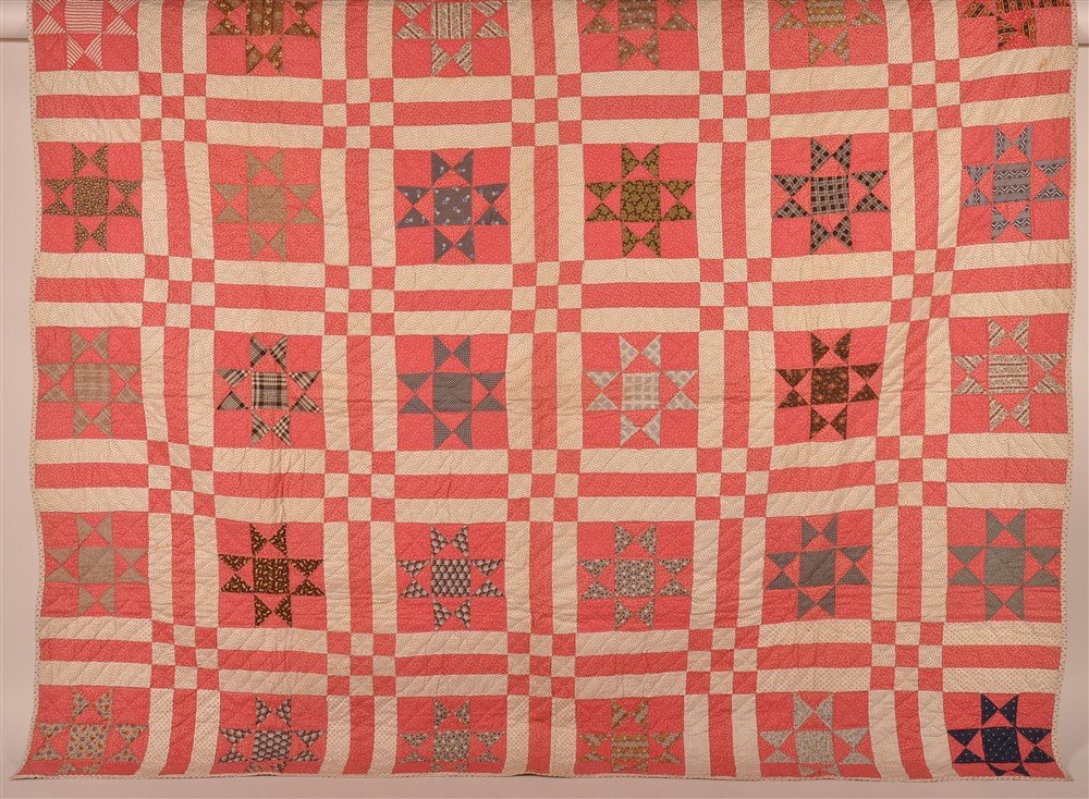 Antique Geometric Pattern Patchwork Quilt (1 of 3)