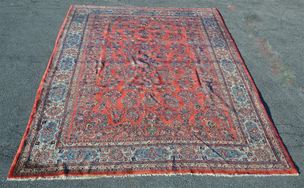 Vintage Persian Multi-color floral Room Size Rug. (1 of 10)