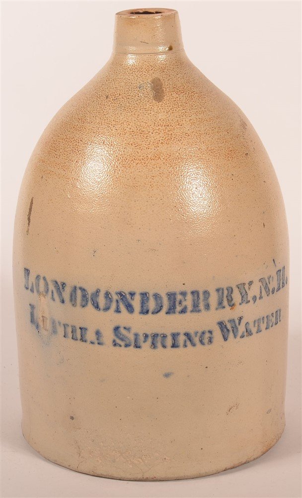 Londonderry, NH Spring Water Stoneware Jug (1 of 3)