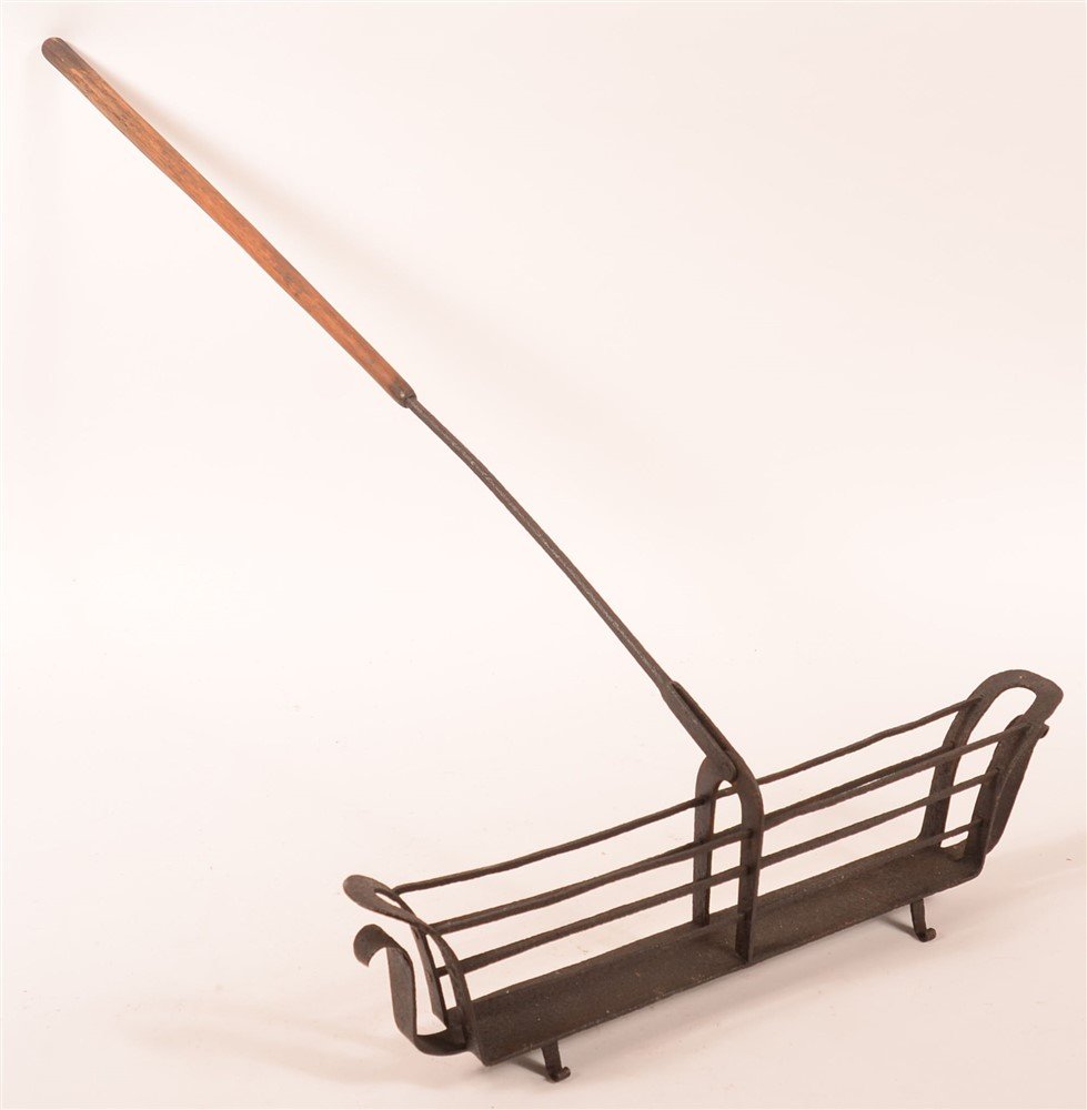 19th C. Wrought Iron Toaster w/ Wood Handle (1 of 2)