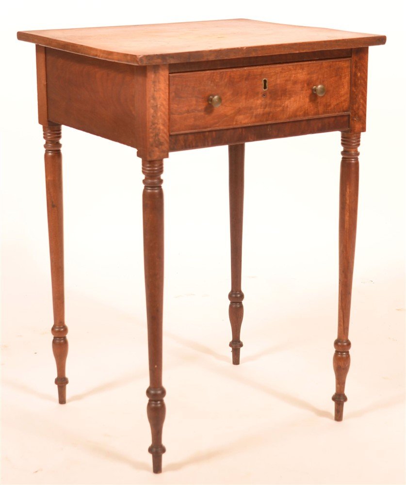 PA Sheraton  Burl Walnut One Drawer Stand. (1 of 2)
