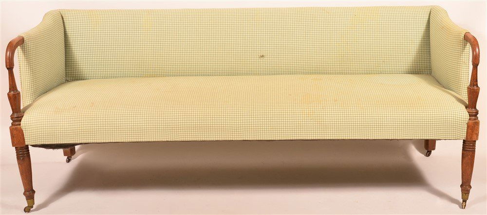 American Sheraton Mahogany Settee. (1 of 3)