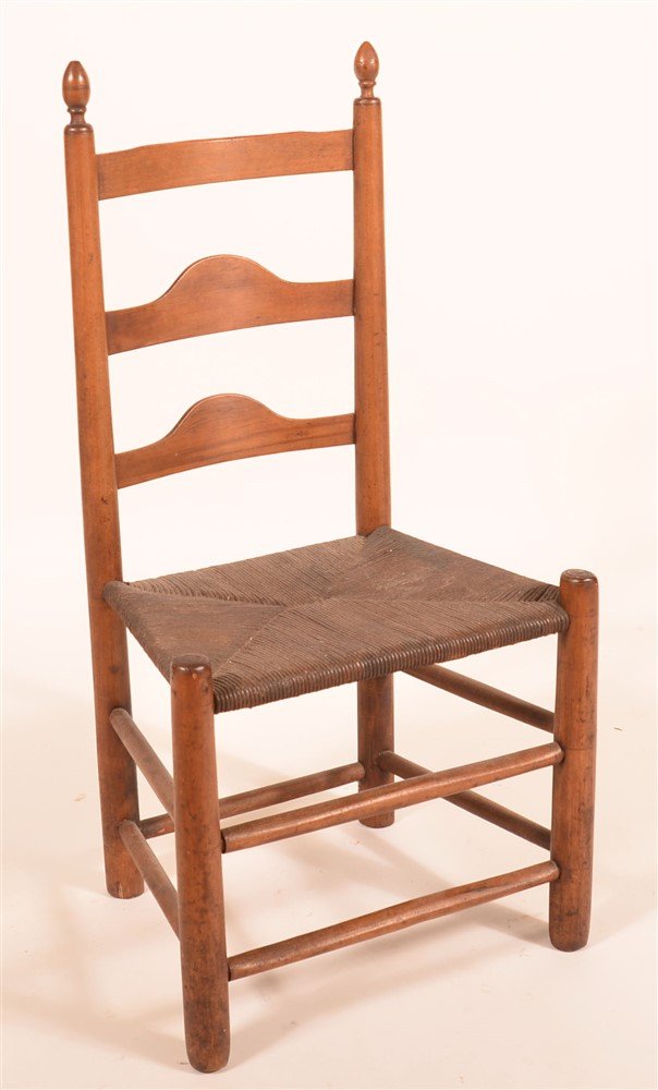 Rush Seat Ladder Back Side Chair. (1 of 1)