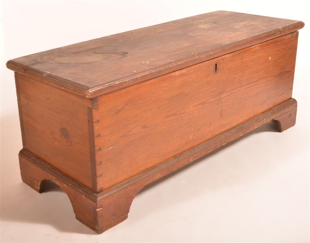 19th C. Southern Hard Yellow Pine Blanket Chest (1 of 3)