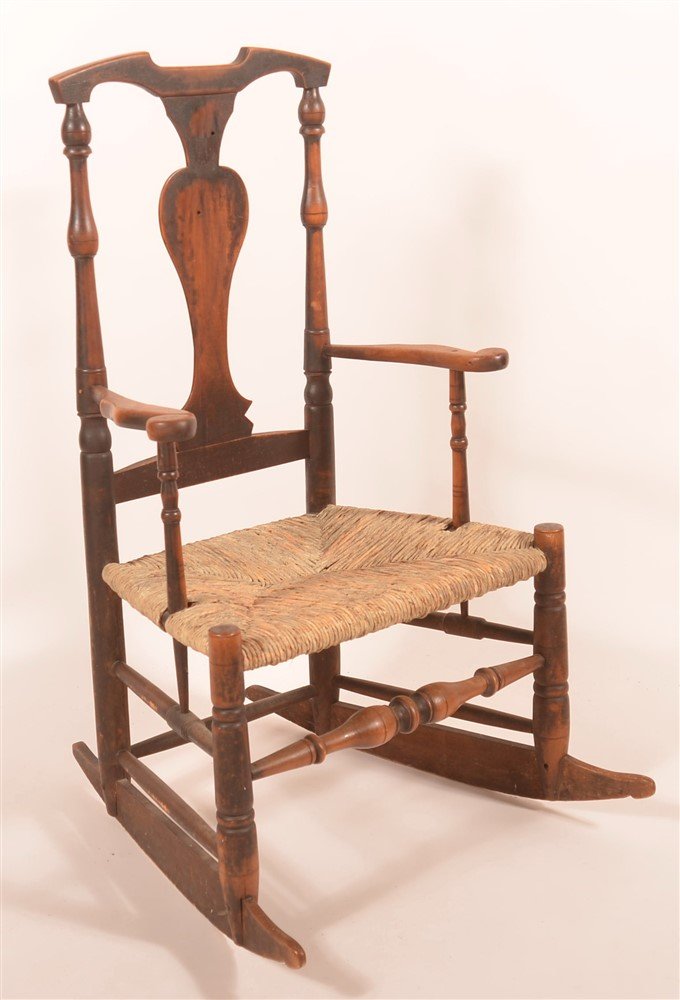18th C. Queen Anne NE Rocker (1 of 2)
