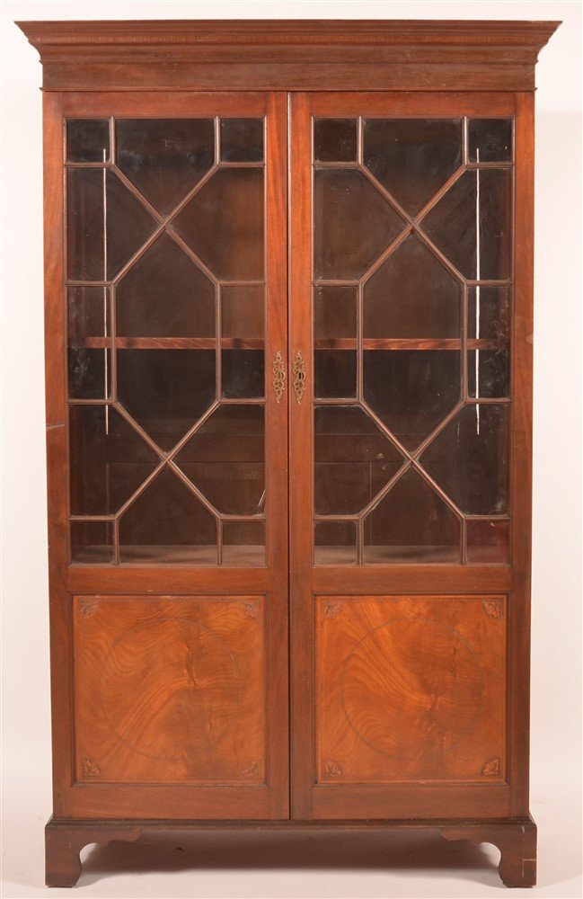 Late 19th C. English Two Door Mahongany Cabinet (1 of 1)
