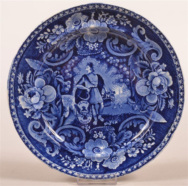 Historical Staffordshire "Peace & Plenty" Plate. (1 of 2)