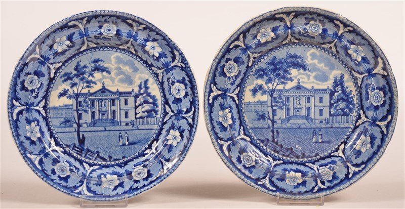 Two Historical Staffordshire Blue Transfer Plates. (1 of 2)