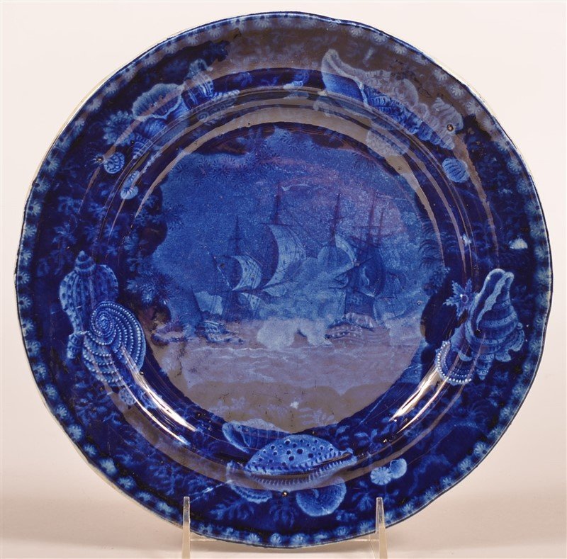 Historical Staffordshire Blue Transfer Plate. (1 of 2)