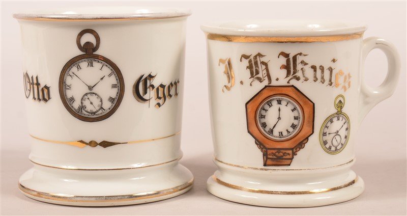 Two Porcelain Occupational Shaving Mugs. (1 of 2)