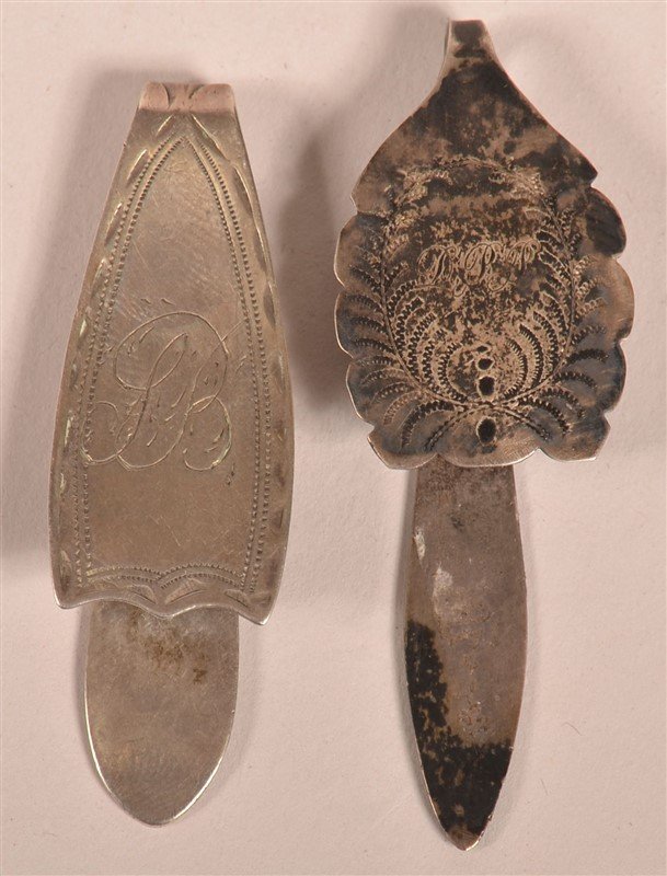 Two  Coin Silver chatelaine Hooks. (1 of 2)