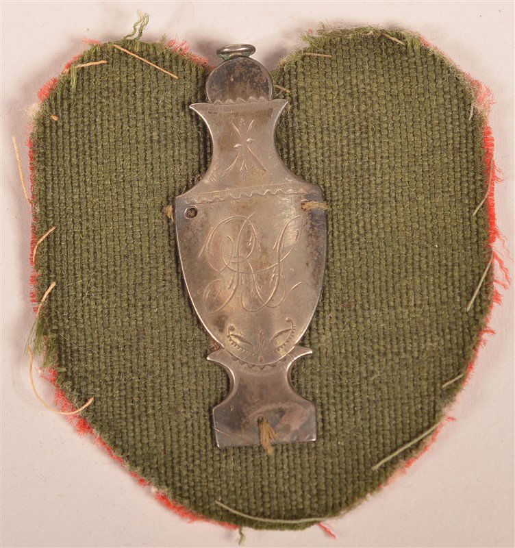 Unsigned Coin Silver Vase Form Needle Holder. (1 of 3)