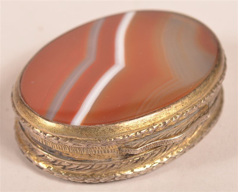 Antique Gold Flashed .800 Silver Snuff Box. (1 of 6)