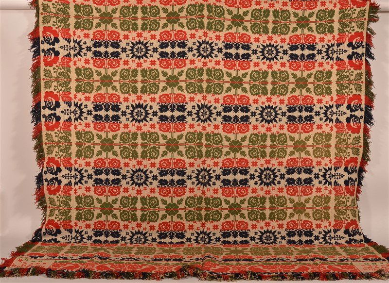 Lancaster County, PA Woven Jacquard Coverlet. (1 of 4)