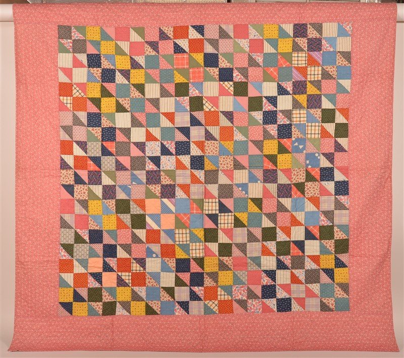 Antique Block Pattern Patchwork Quilt. (1 of 4)