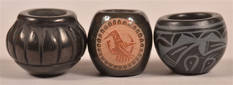 Three Miniature Southwest Indian Blackware Vessels. (1 of 2)