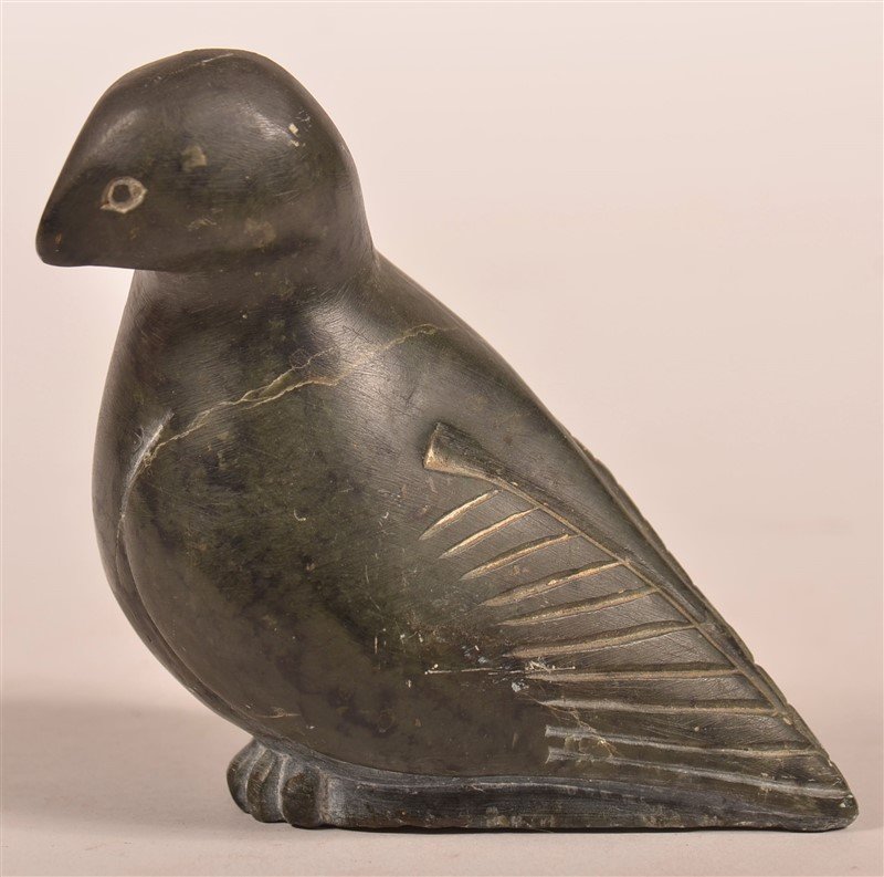 Eskimo Steatite Carving of a Bird. (1 of 3)