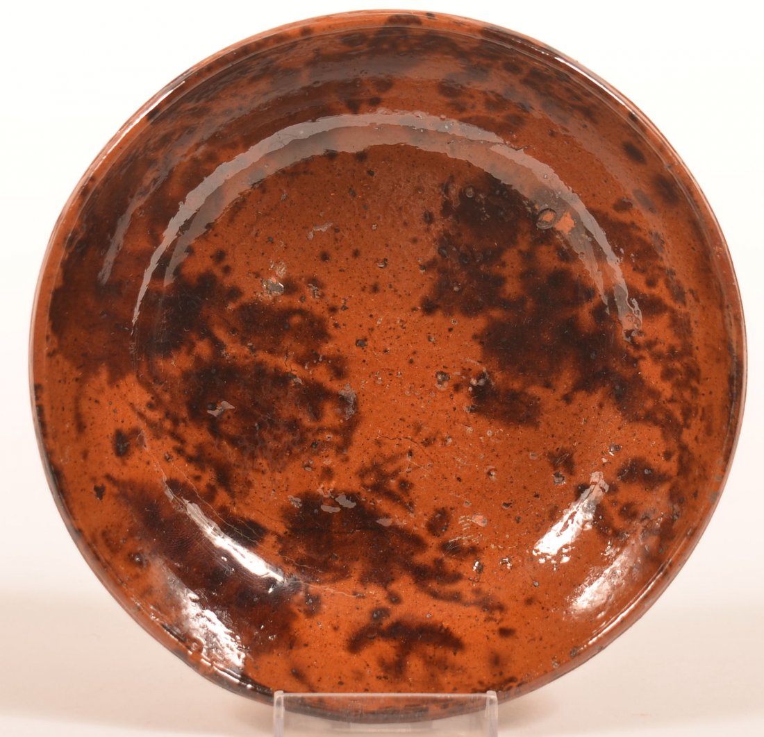 Mottle Glazed Redware Small Bowl. (1 of 3)