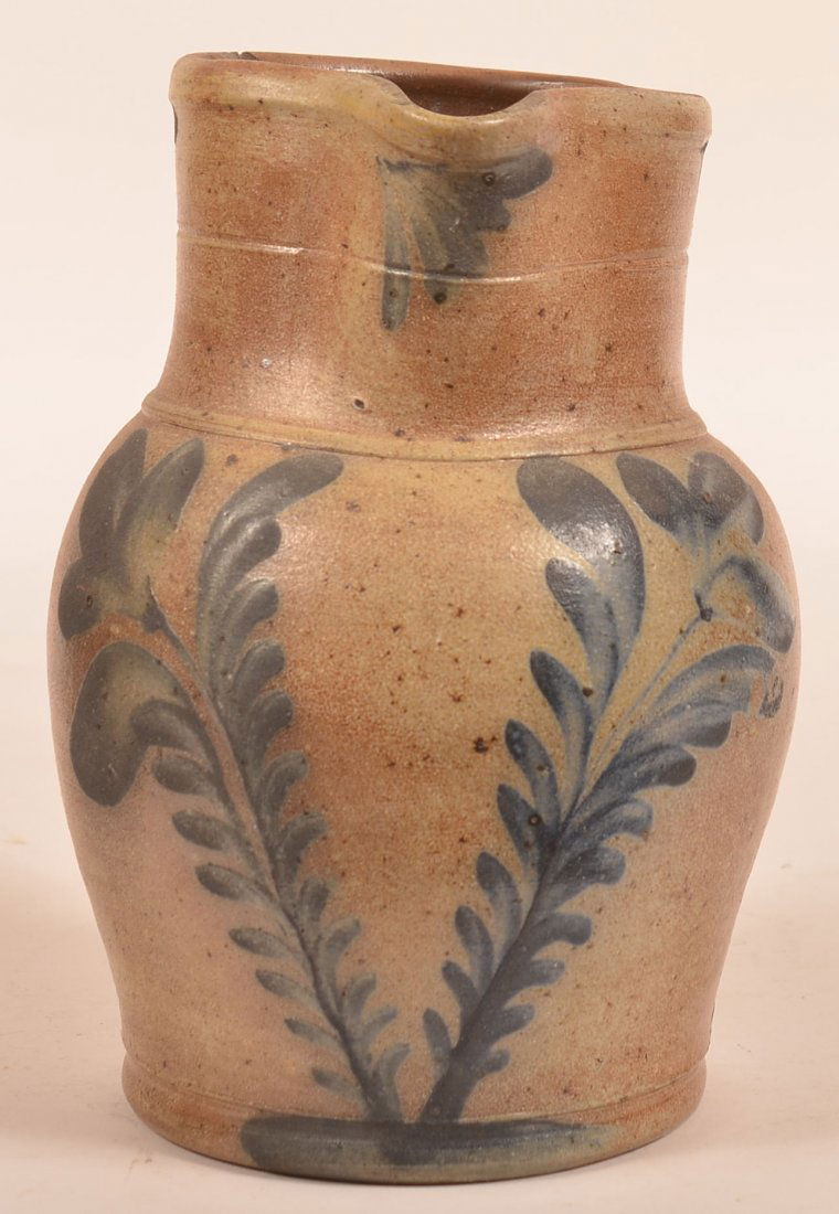 Stoneware Pitcher with Cobalt Blue Floral Dec. (1 of 4)