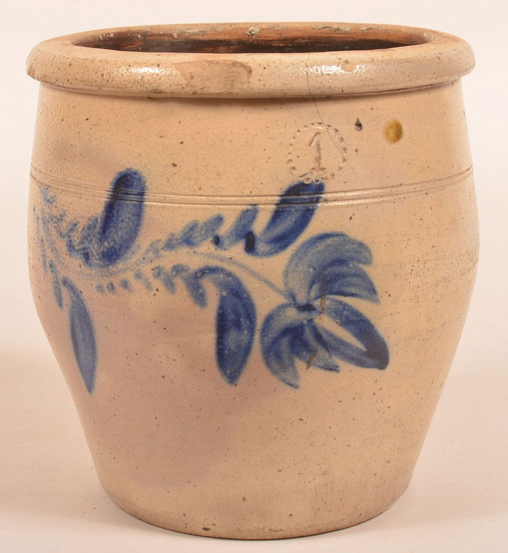 Unsigned Shenfelder 1 Gallon Stoneware Crock. (1 of 3)
