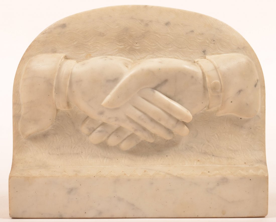 Folk Art Carved Marble Friendship Plaque. (1 of 3)