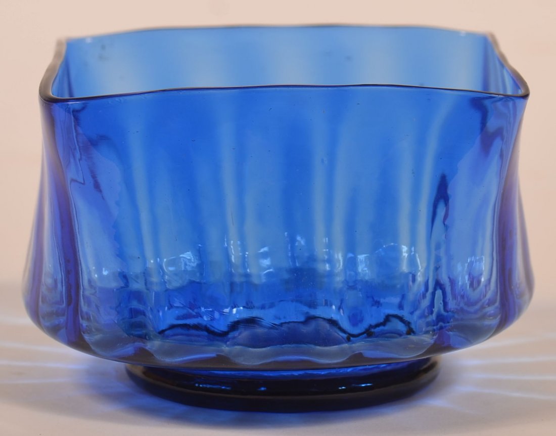 Blown Cobalt Blue Glass Finger Bowl. (1 of 3)