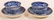 Two Staffordshire Blue Transfer Cups & Saucers. - 2