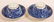 Two Staffordshire Blue Transfer Cups & Saucers. - 3