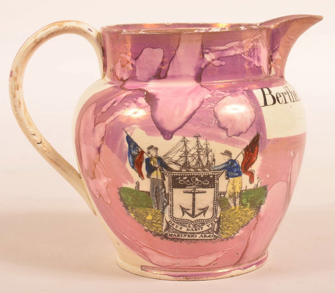 Sunderland Lustre Masonic Transfer Pitcher. (1 of 4)