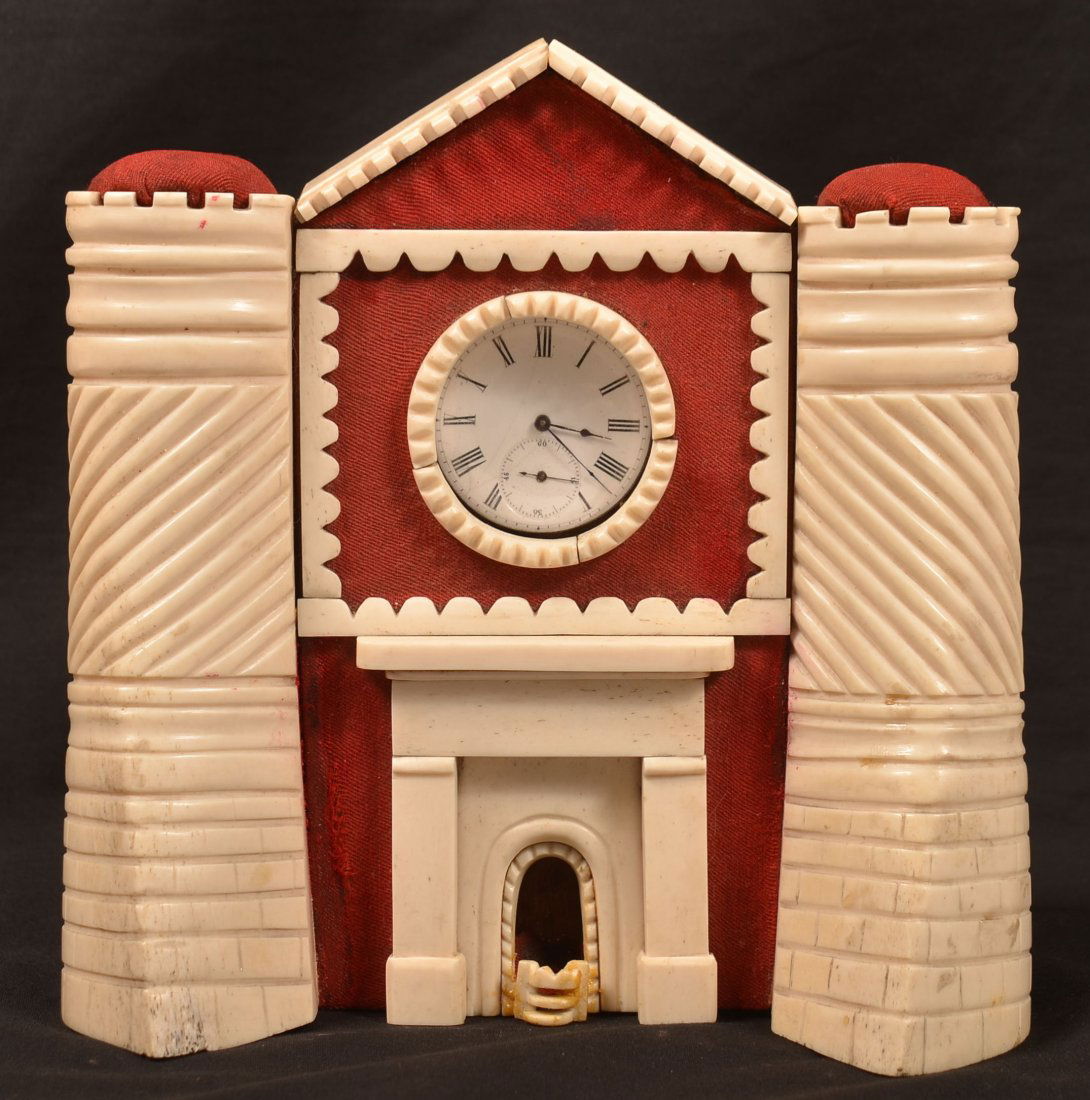 Ivory Clock Tower with Early Pocket Watch. (1 of 4)