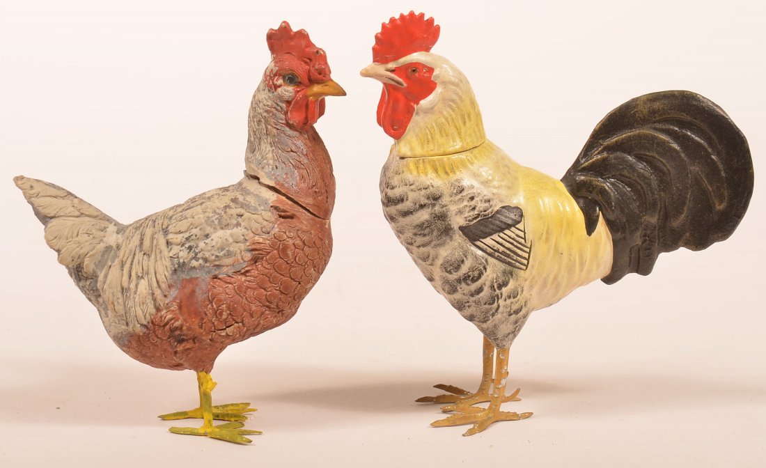 Two Vintage Rooster Candy Containers (1 of 3)