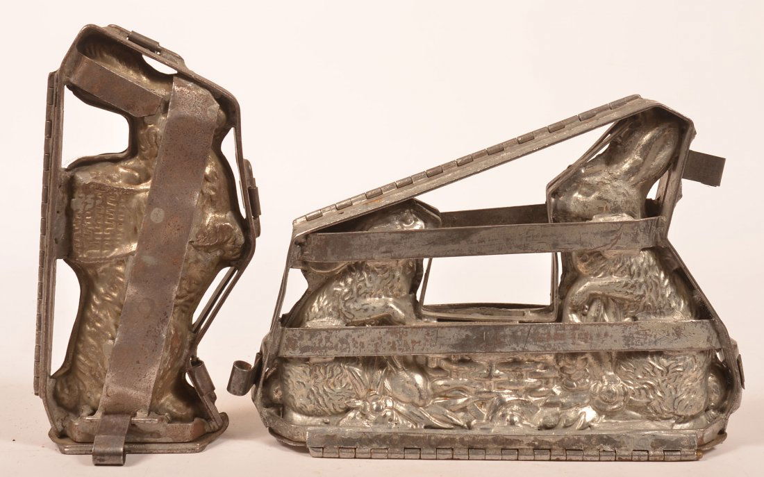 Two Vintage Chocolate Rabbit Chocolate Molds. (1 of 2)
