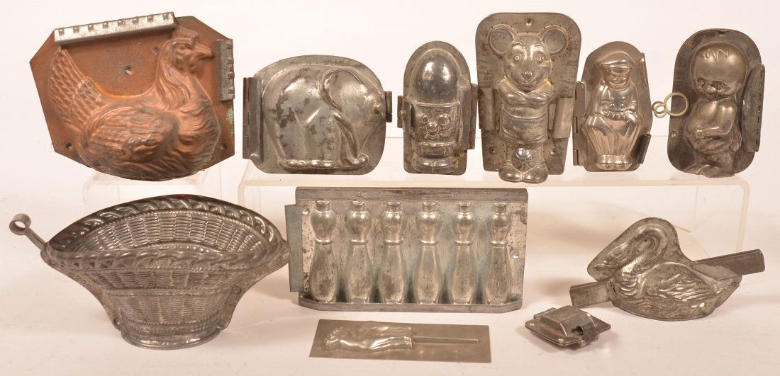 Ten Various Figural Chocolate Molds. (1 of 2)