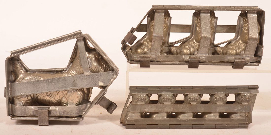 3 Various Dog Form Vintage Chocolate Molds. (1 of 2)
