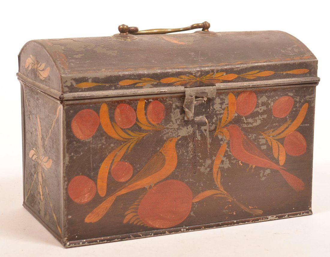 PA 19th Century Toleware Document Box. (1 of 3)