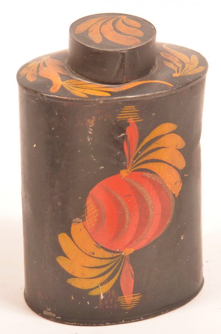 Pennsylvania 19th Century Toleware Tea Caddy. (1 of 3)