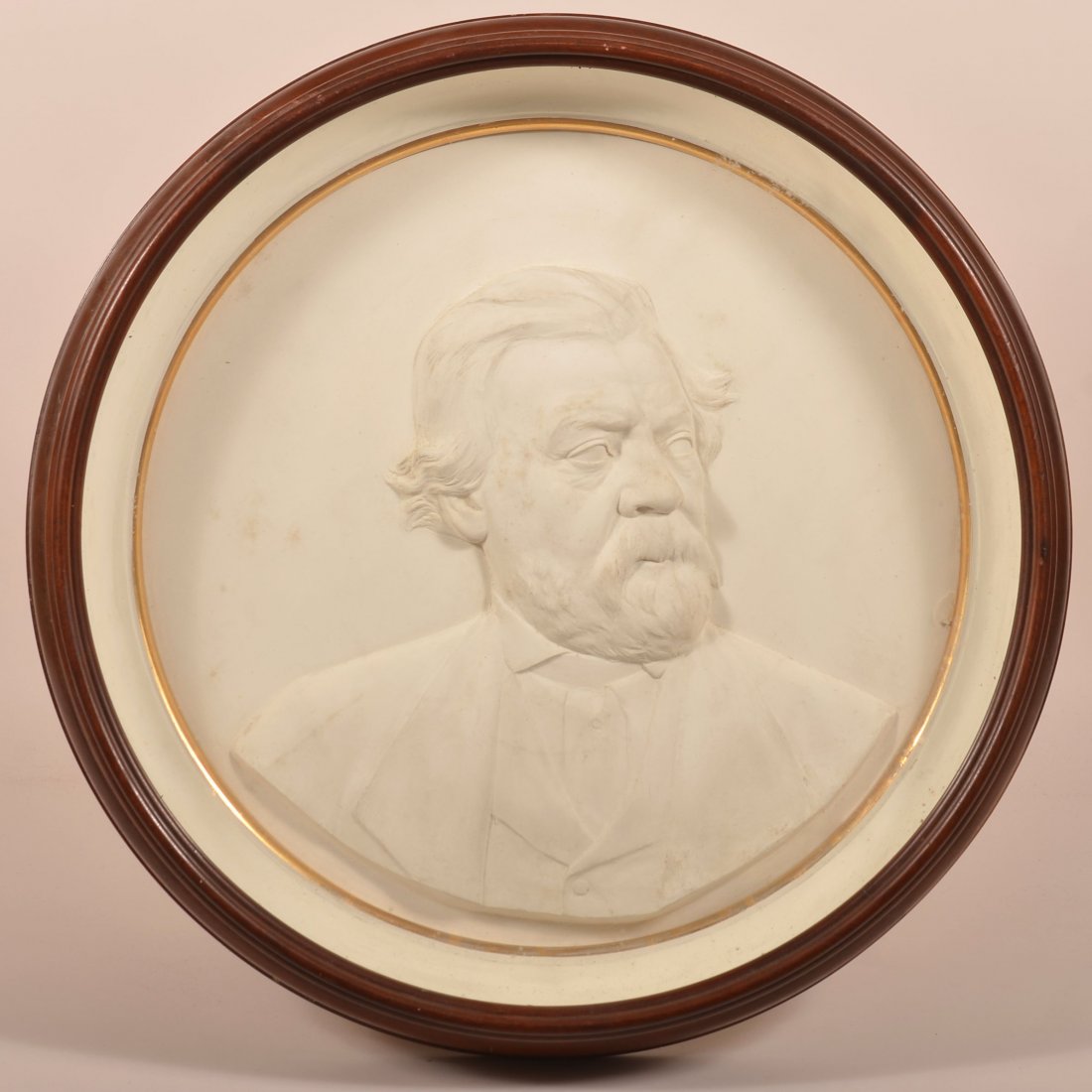 Plaster Relief Bust of a Gentleman Wall Plaque. (1 of 3)
