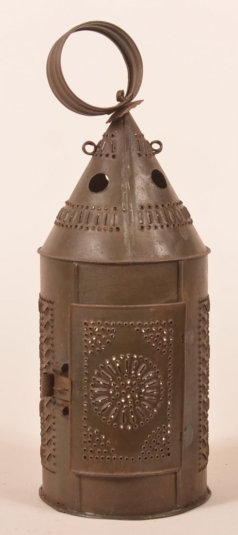 19th Century punched Tin Candle Lantern. (1 of 3)