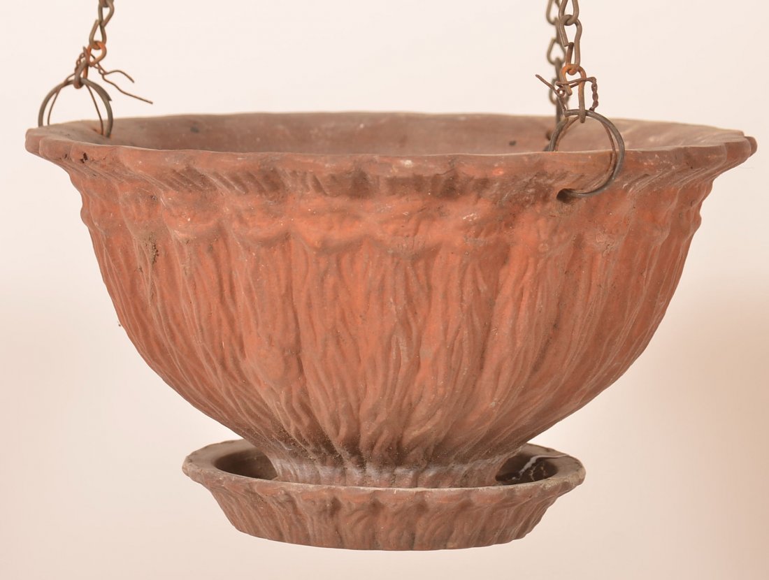 Early 20th Century Redware Hanging Planter. (1 of 3)