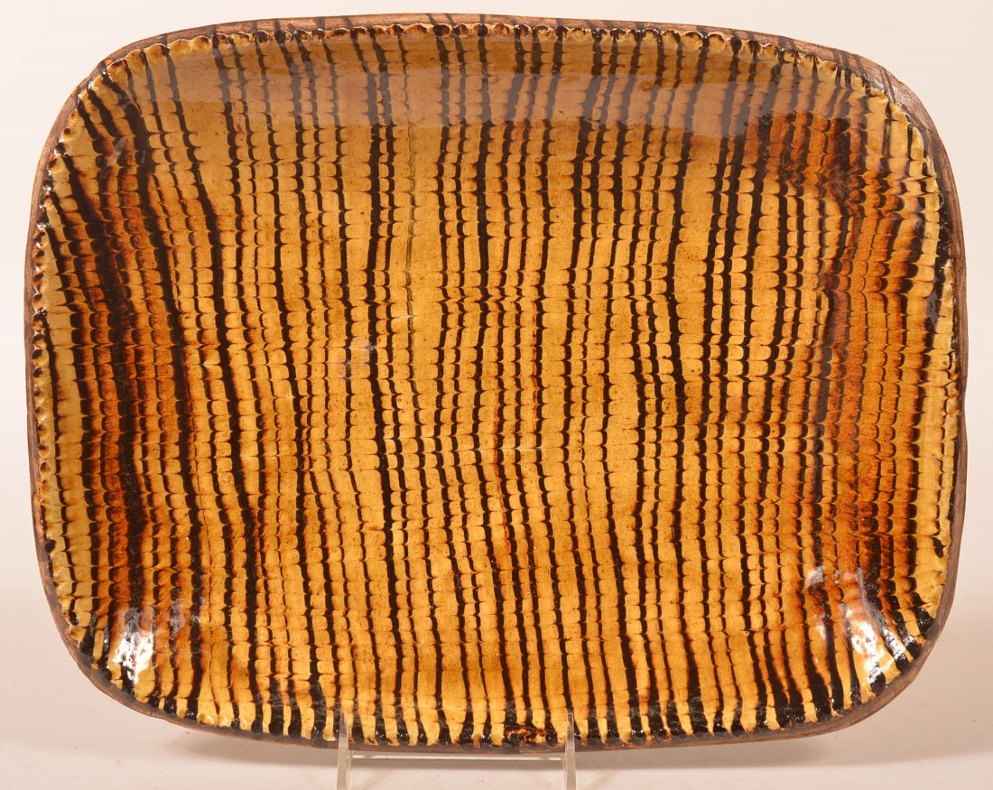 MMA Comb Slip Decorated Earthenware Platter. (1 of 1)