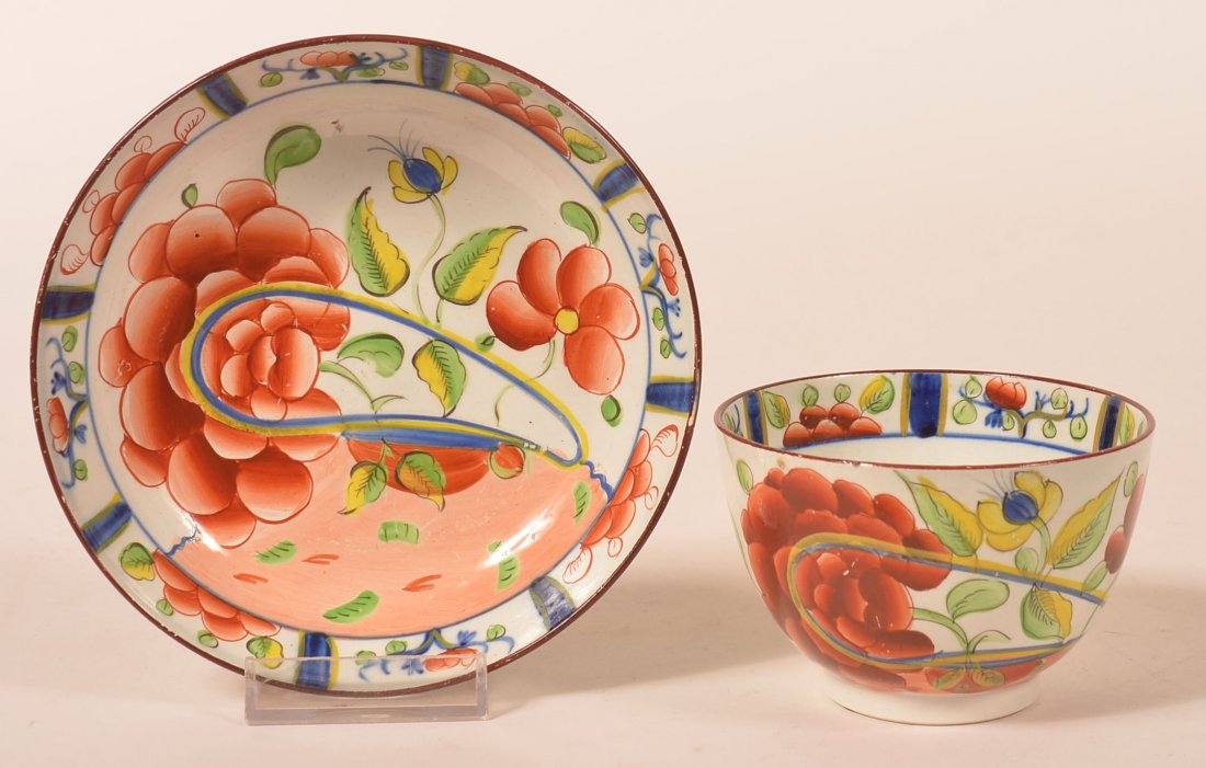 Gaudy Dutch Oyster Pattern. China Cup and Saucer. (1 of 3)