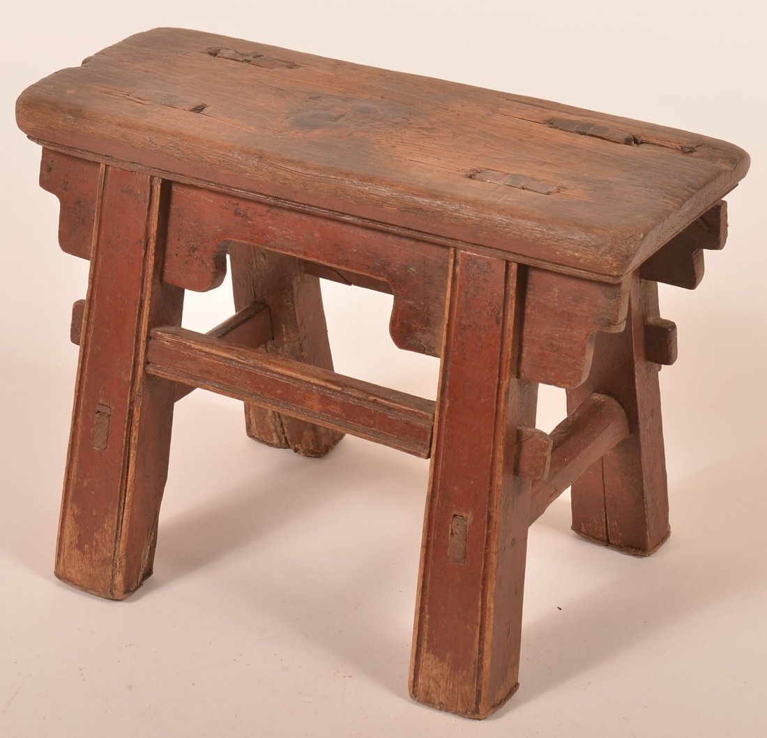 Early 19th Century Mortised Leg Footstool. (1 of 3)