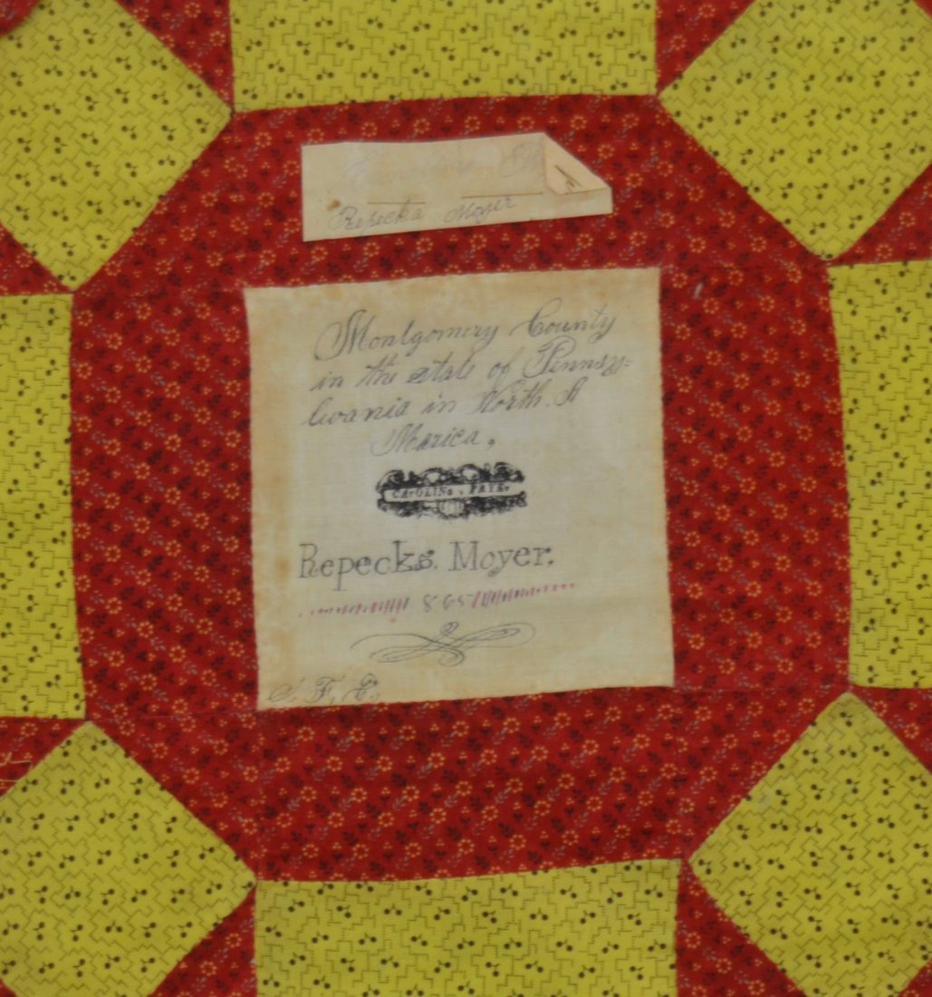 30 Montgomery Co., PA Signature Quilt Pieces. (1 of 9)