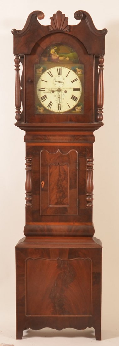 English Federal Mahogany Tall Case Clock. (1 of 4)