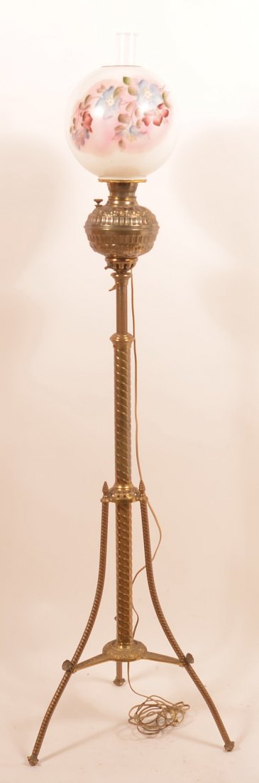 Victorian Brass Adjustable Piano Floor Lamp. (1 of 3)