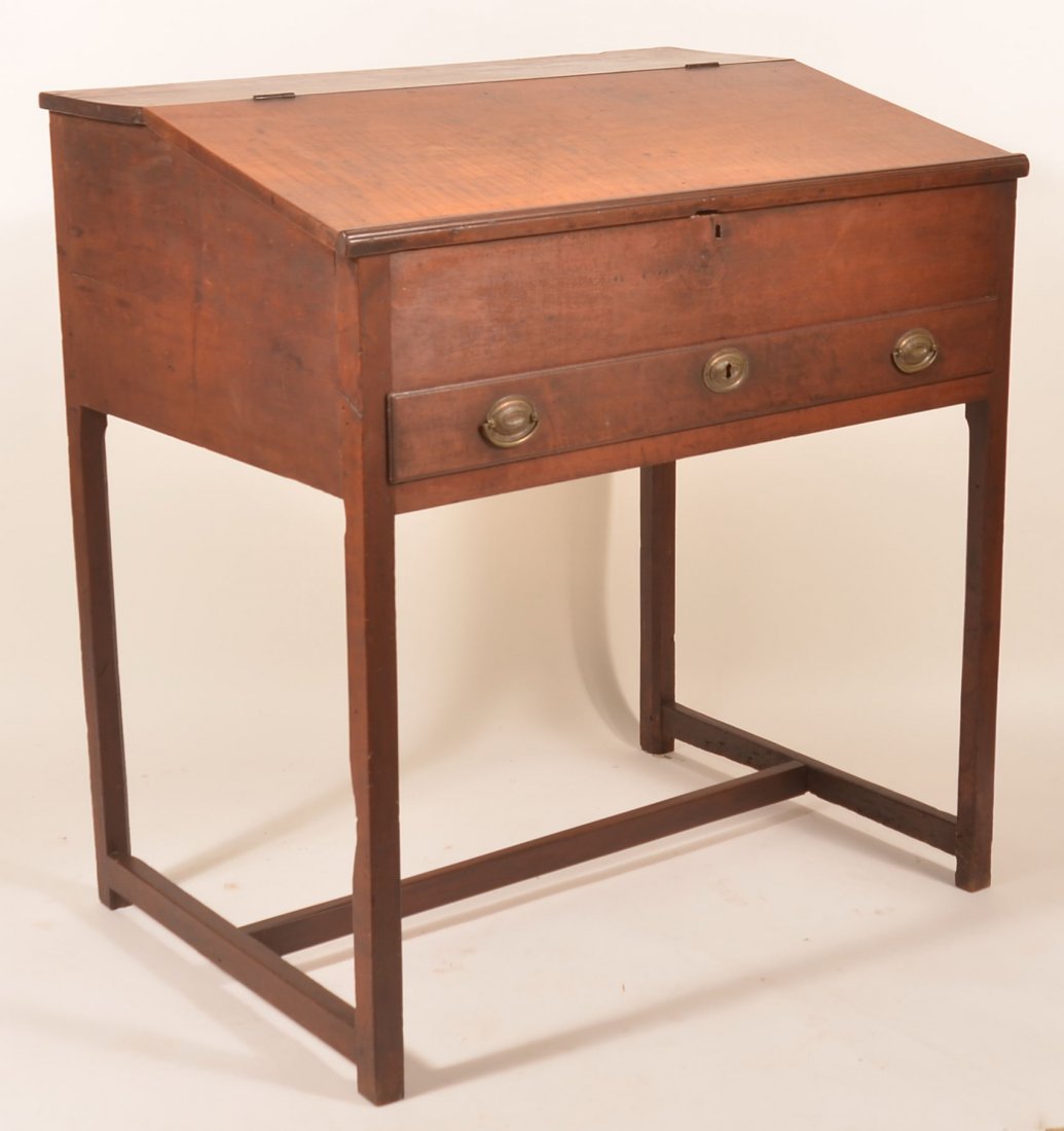 Cherry and Tiger Maple Mill Desk. (1 of 3)