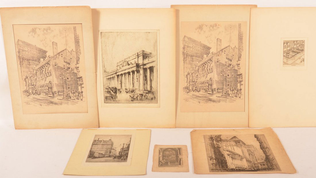 7  Various Architectural Engravings and Prints. (1 of 6)