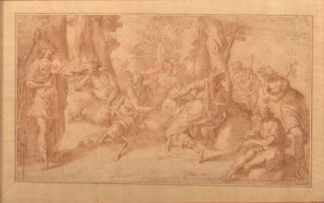 17th Century Italian School Bacchante Painting. (1 of 4)